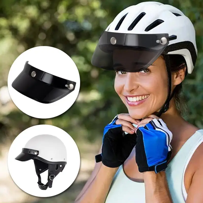 Hard Hat Visor Three Button Sun Shade for Hard Hat Sturdy Retro Hat Brim Supplies Hard Hat Accessories for Scooter Motorcycle