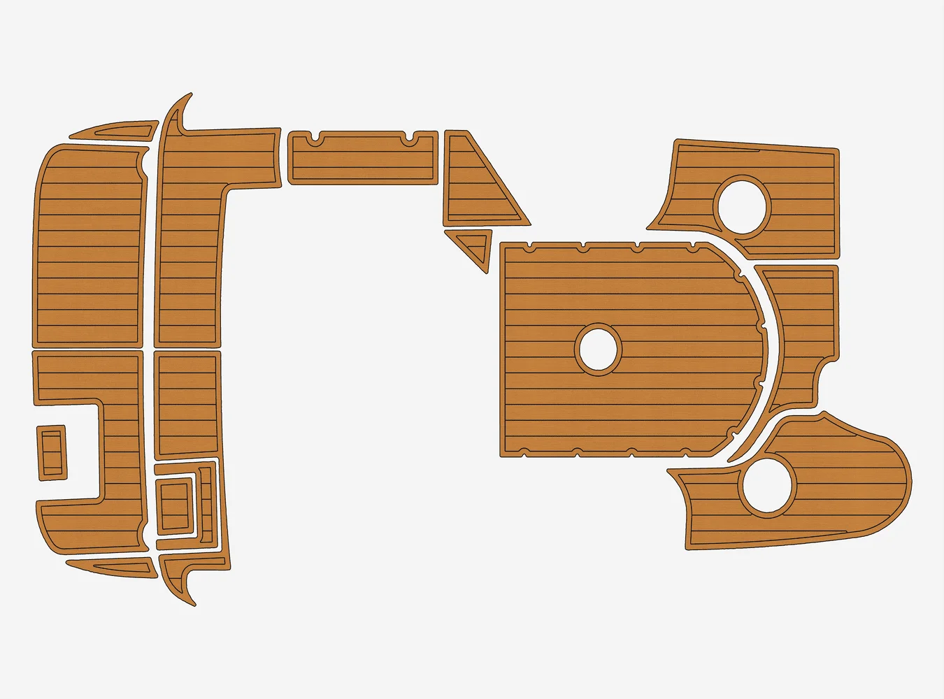 

2002-2005 Rinker 232 Captiva CD 1/4" 6mm EVA foam Non-Slip PVC Teak Decking marine Mat seadek gatorstep carpet Marine Floor