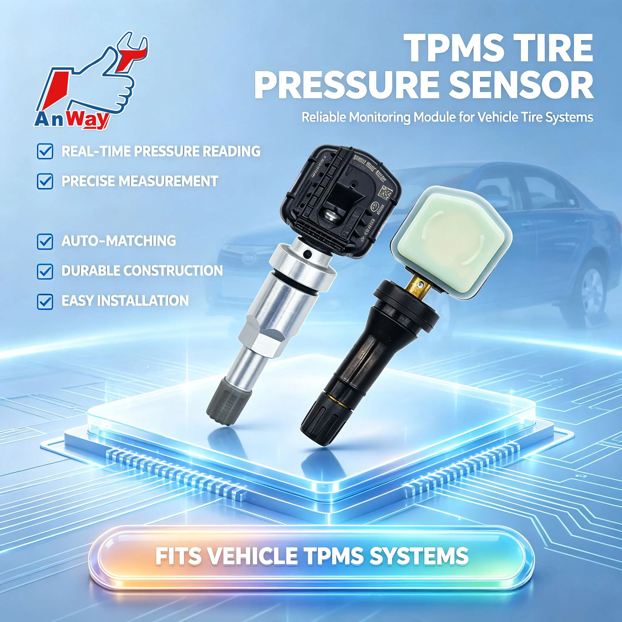 Custom Fit Car Tire Pressure Sensor For BYD F3 2005-2021 Replacement TPMS Sensor High Acuracy Tire Pressure Monitor System