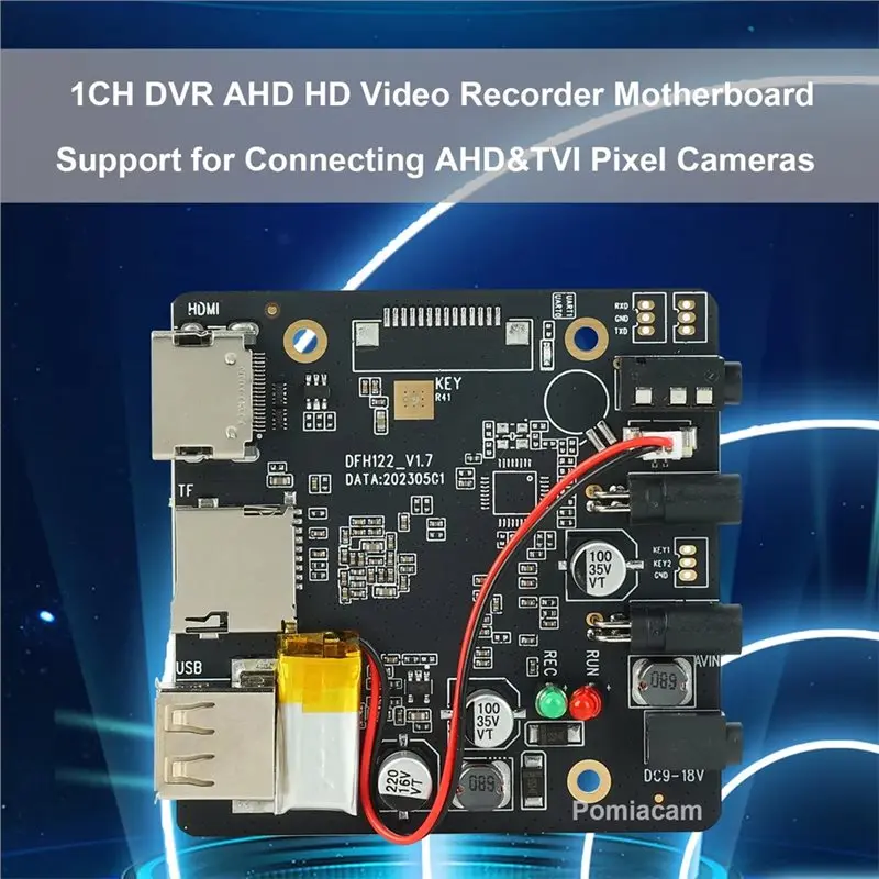 LXYB18B Mini DVR For AHD&TVI Cameras Support And -Compatible Output 1080P DMA122 Board