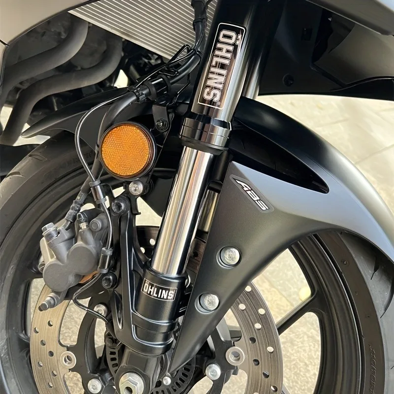Suspension Shocker Damper Motorcycle Decals - Transparent Adhesive Stickers with Warning Labels for Enhanced Performance image 6