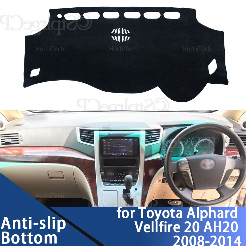 

Для Toyota Alphard Vellfire 20 AH20 2008-2014, крышка приборной панели, солнцезащитная накладка, коврик для защиты от ультрафиолета, правый руль
