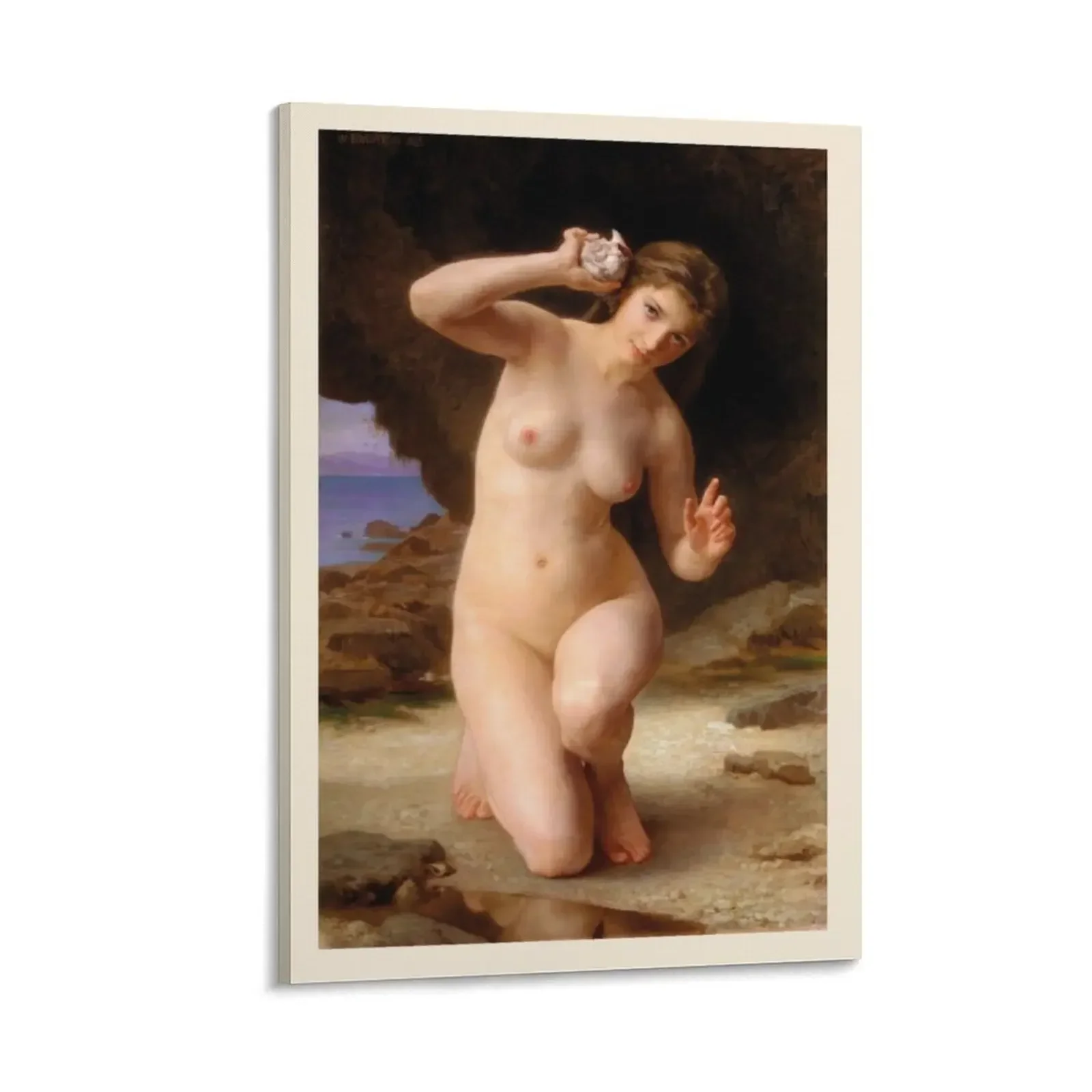 

Woman bathing Bouguereau Canvas Painting art mural Decoration pictures room wall bedroom decoration decor