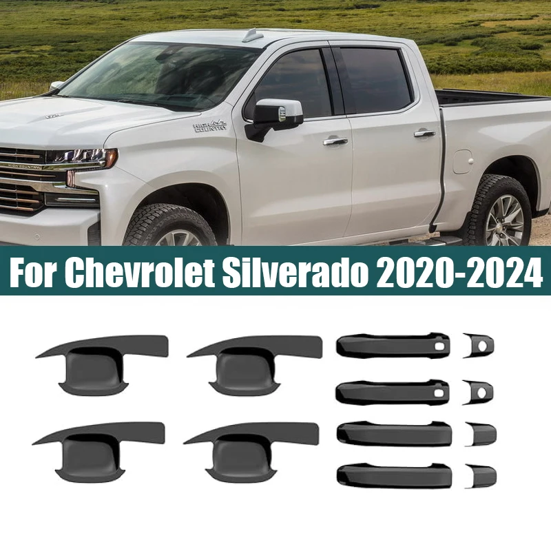 

Car Door Handle Cover for Chevrolet Silverado GMC Sierra 1500 2500 3500 2019-2025, Intelligent Exterior Door Handles