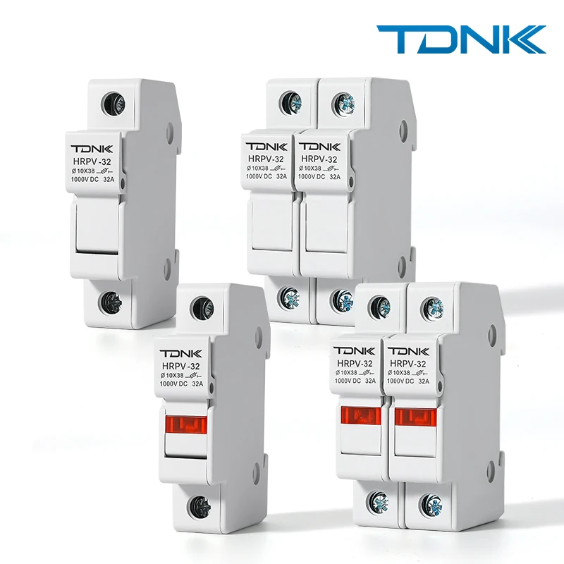 Image of TDNK 1P 2P 1000V Solar-Gleichstrom-Sicherungshalter Photovoltaik-Verbindung 10x38 für PV-Combiner-Box - Solarsystem-Sicherungshalter 6A-32A