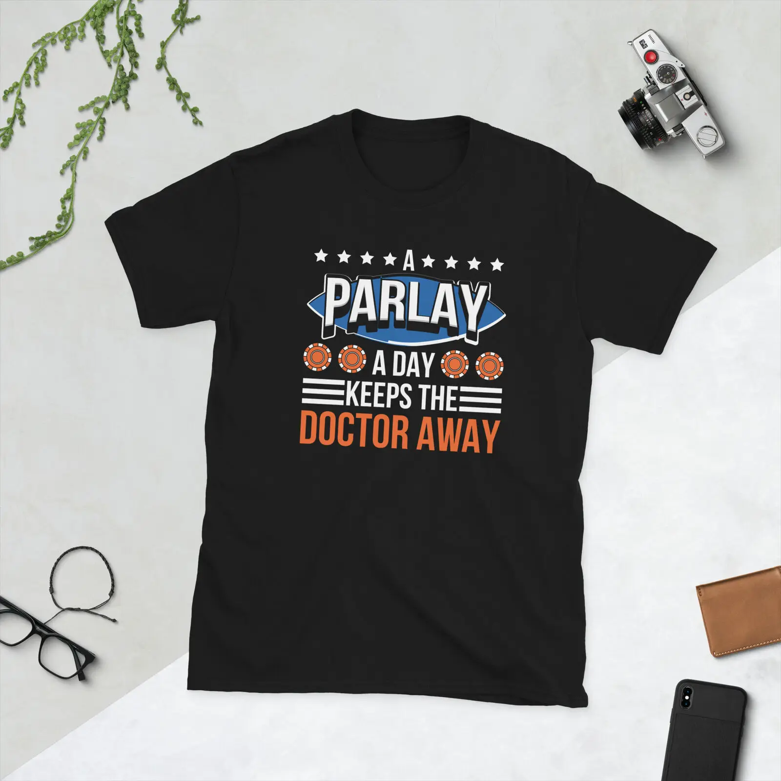 A Parlay A Day Keep The Doctor Away Gambler Sport азартная футболка