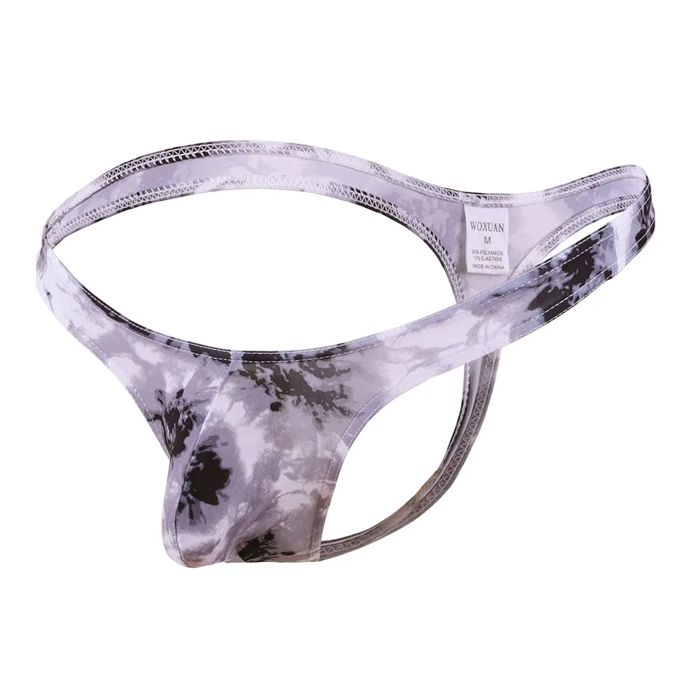 Casual Wear Loungewear Breathable G-string Print Thong Gray 10 Spandex Material 90 Nylon Fabric Brand New Item