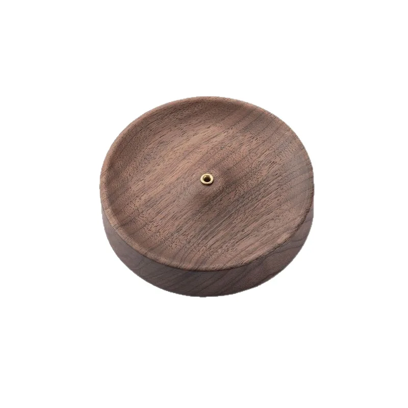 Räucherstäbchen aus massivem Holz, handgefertigt, Teezeremonie, runder Räuchergefäß, Adlerholz-Tabletthalter, Aschefänger, Schüssel, Räuchergefäße – Detail 3