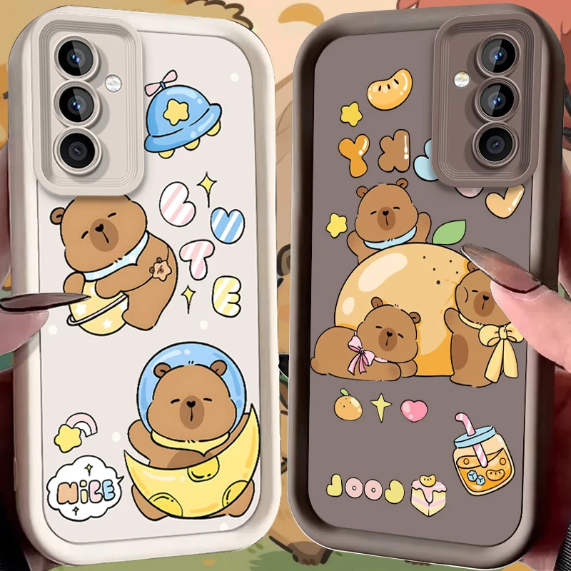 

Cute Capybara Case for Samsung Galaxy A53 A50 A50S A36 5G A35 A34 A33 A32 A30 A26 A24 A23 A22 A20 A16 A15 A14 A13 4G Back Cover