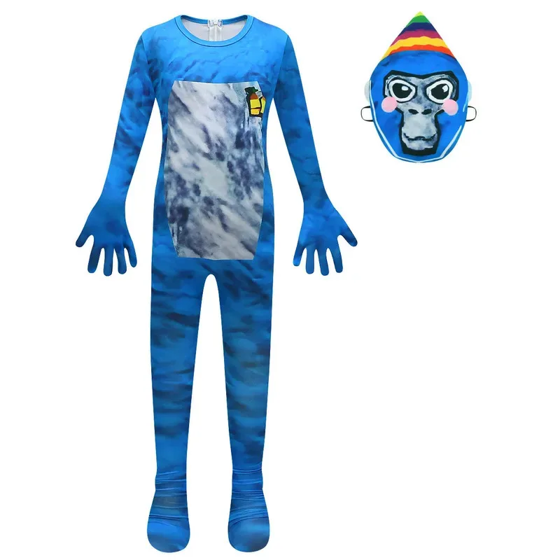 أنيمي تأثيري VR لعبة الغوريلا علامة بذلة الأطفال مضحك هالوين حفلة عيد ميلاد Monke تأثيري حلي الأولاد أنيمي الكرتون 72th #5