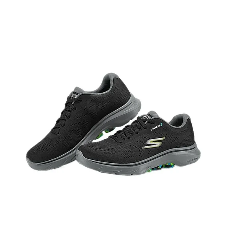 Skechers MEN'S GO WALK Comfortable Low top Casual Shoes Men's Black 216639-BKMT view 4