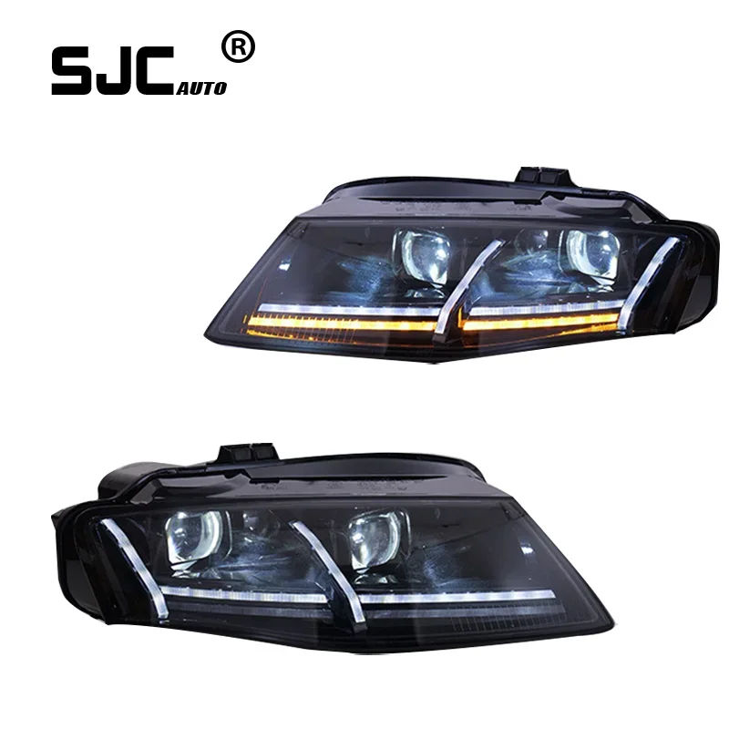 

SJC New Style for A5 Headlamps Assembly 2005-2012 High Quality Front Daytime Running Lights for Audi A4 New Upgrade Lights