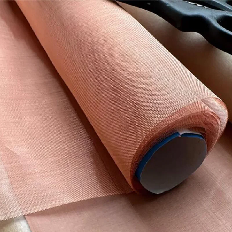 COPPER Fine Micro Screen Woven Metal Mesh Fabric