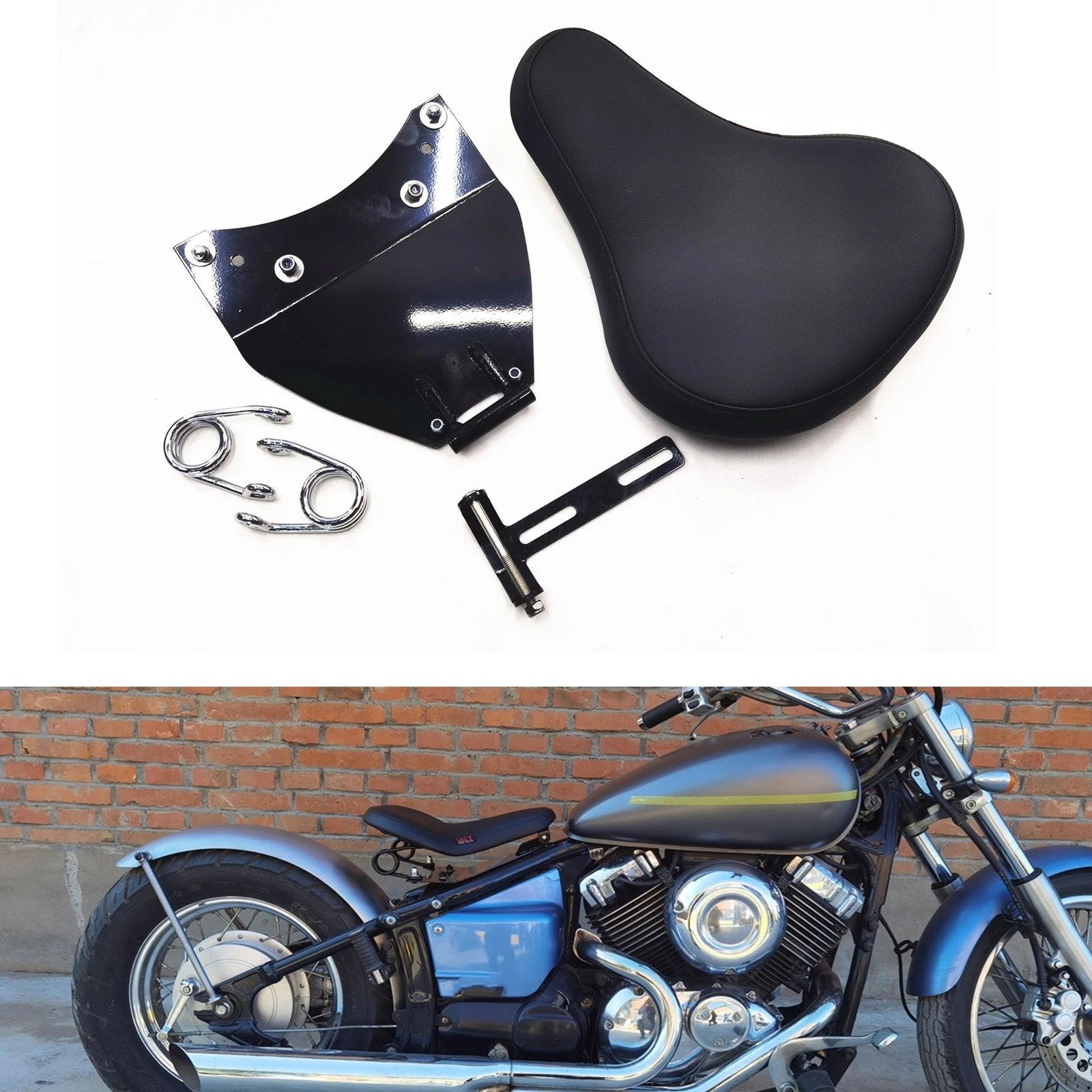 For YAMAHA DRAGSTAR 400 650 Motorcycle Seat Pad Pillion Cushion Cover Shield