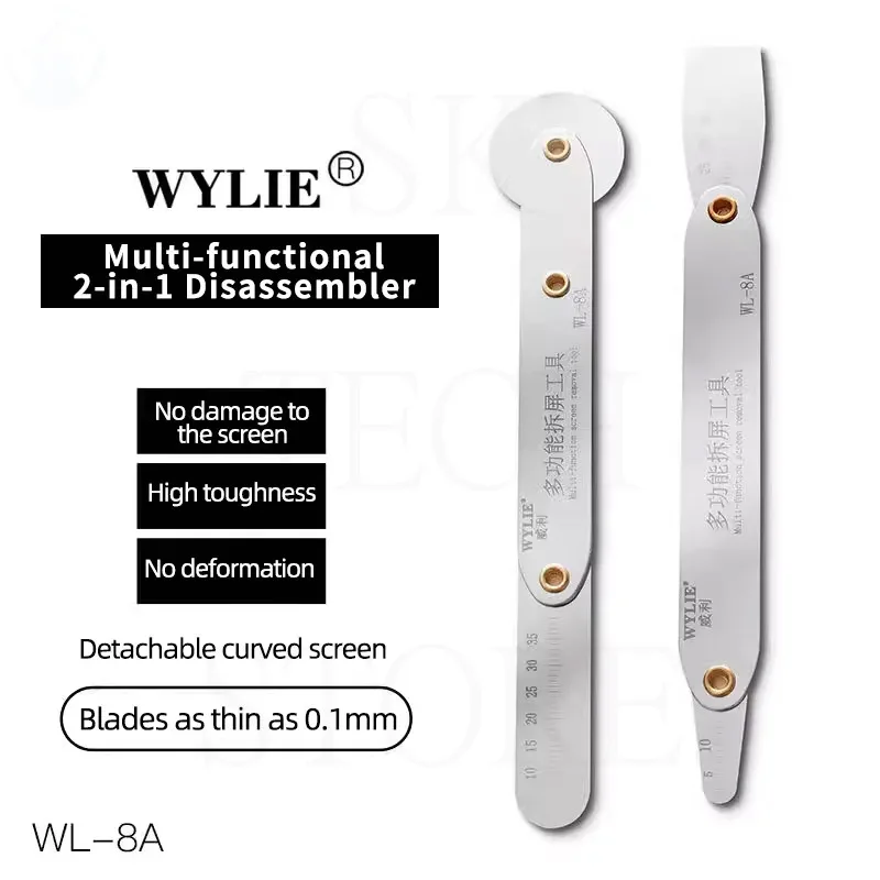 Wylie WL-8A - Multi functional disassembly tool 2-in-1, screen disassembly tool will not damage the screen, high hardness, and