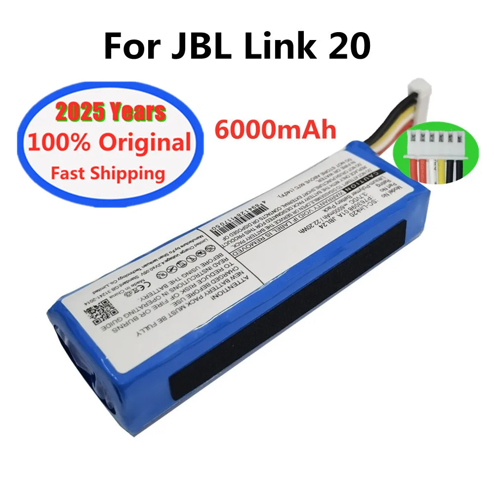 2025 Years Original Speaker Battery For JBL Link20 Link 20 P763098 01A 6000mAh Wireless Bluetooth Speaker Batteries Fast Deliver