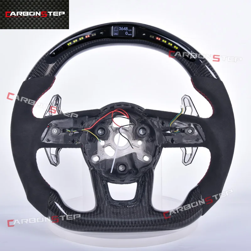 

Custom Carbon Fiber LED Steering Wheel For Audis Q5 R8 C7 A5 A4 B8 RS3 S3 A7B9 RS6 RS7 S4 A3