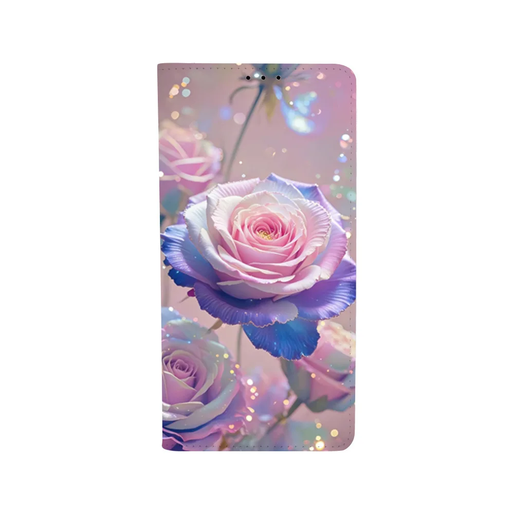 Colorful Flowers Magnetic Flip Phone Cover for Sony Xperia 10 1 VII/1 10 5 VI/1 10 III/L3 L2 L1 with Built-in Wallet Card Slots