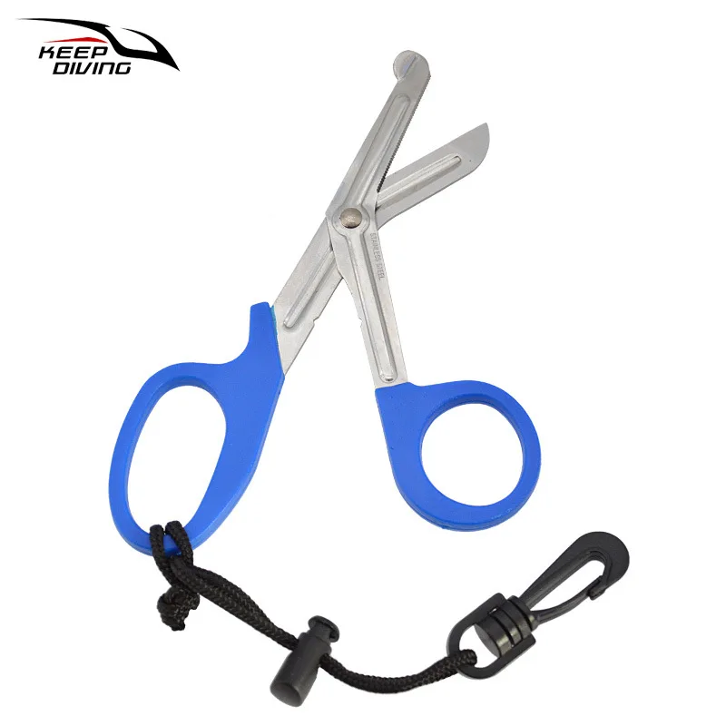 1 pcs Diving Scissors Outdoor Tactical Gauze Scissors Household portable stainless steel scissors medical, veterinary, fishery