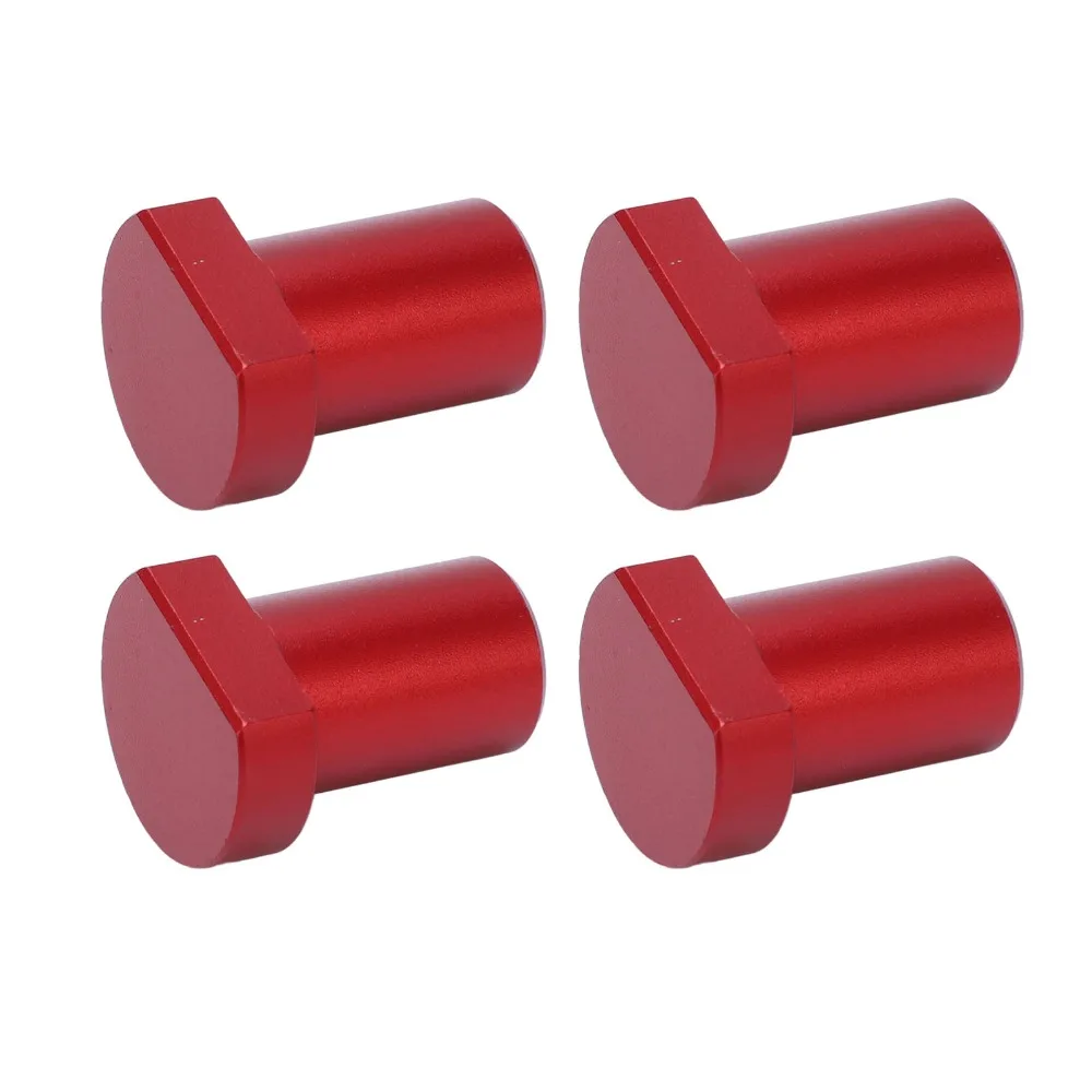 4pcs Aluminum Alloy Bench Dogs 19mm Diameter Red Workbench Pegs 3/4 Inch Hole Fit Woodworking Stoppers For Workbench Desktop