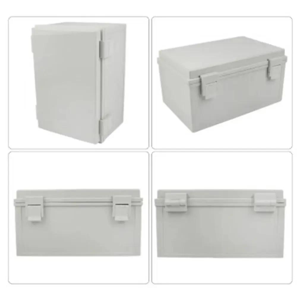 

IP67 Electrical Junction Box Waterproof Enclosure With Hasp Outdoor Sealed Switch Power Case Plastic White Distribution Boxes