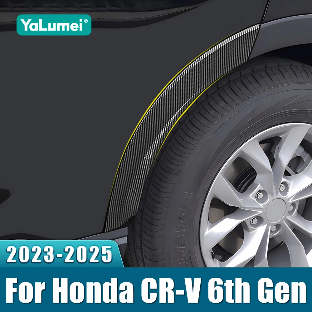 

ABS автомобильная задняя дверь, колесная арка, декоративная полоса, накладка, рамка, чехол, наклейки для Honda CR-V CRV 6-го поколения 2023 2024 2025 Hybrid