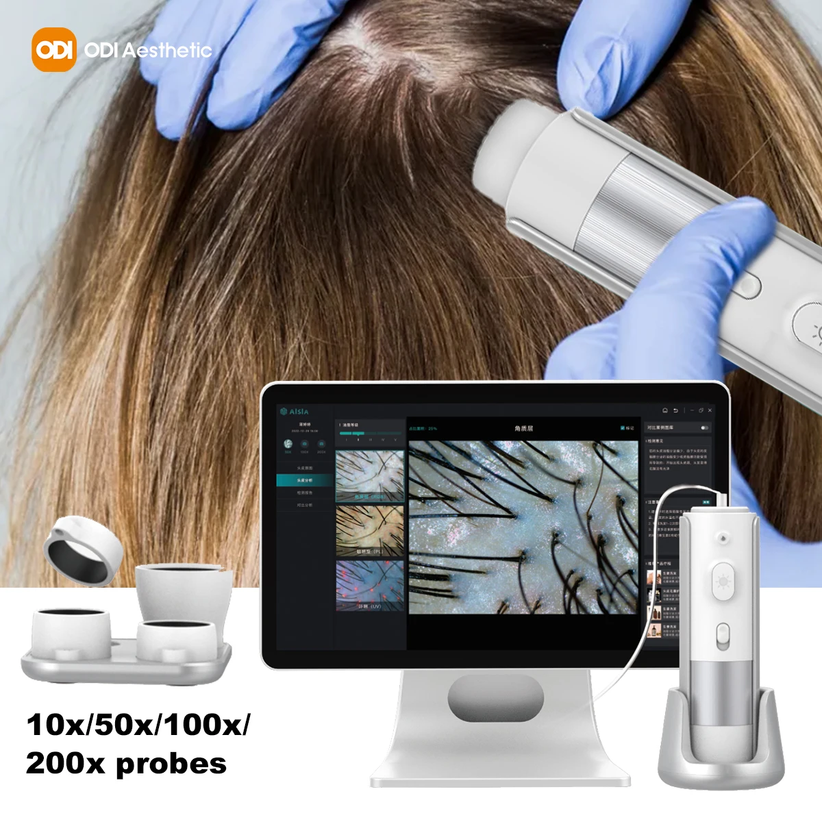 

Hot sell New Arrival Tricocamera Wifi Hair Analysis Hair Follicle Analyzer Scalp Scanner Scalp Analyzer Hair Care Machine