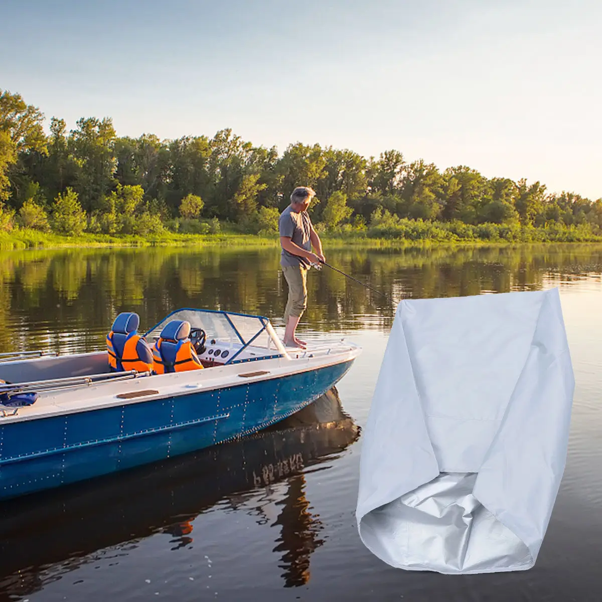 210D Oxford Waterproof Uv Resistant Boat Seat Cover Universal Fit for Fishing Yacht Marine Vessel Outdoor Deck Chairs