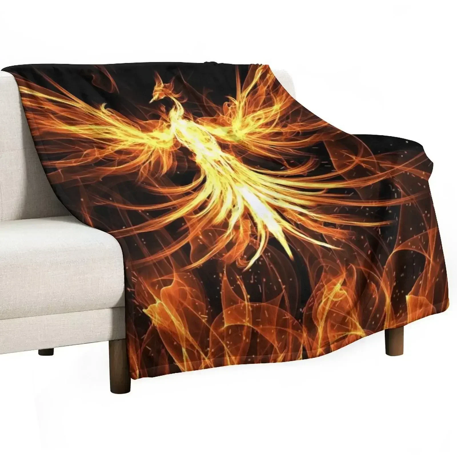 Phoenix Rising Throw Blanket Polar Furry Thin Blankets For Sofas Vintage Summer Beddings Blankets