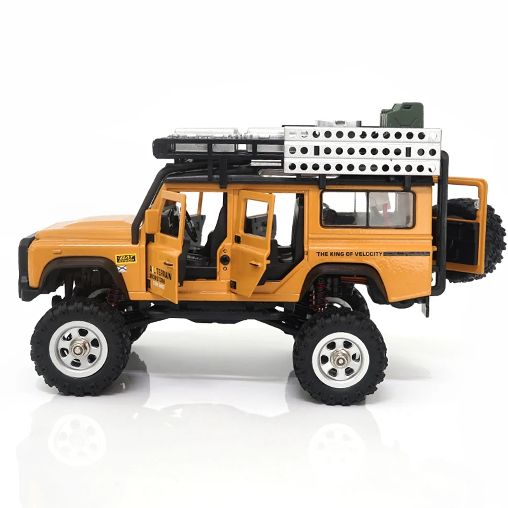 SG2801 4WD 2.4Ghz Simulation Remote Control Off-Road Climbing Car with Front and Rear Lights Vehicle Model Toy-Yellow