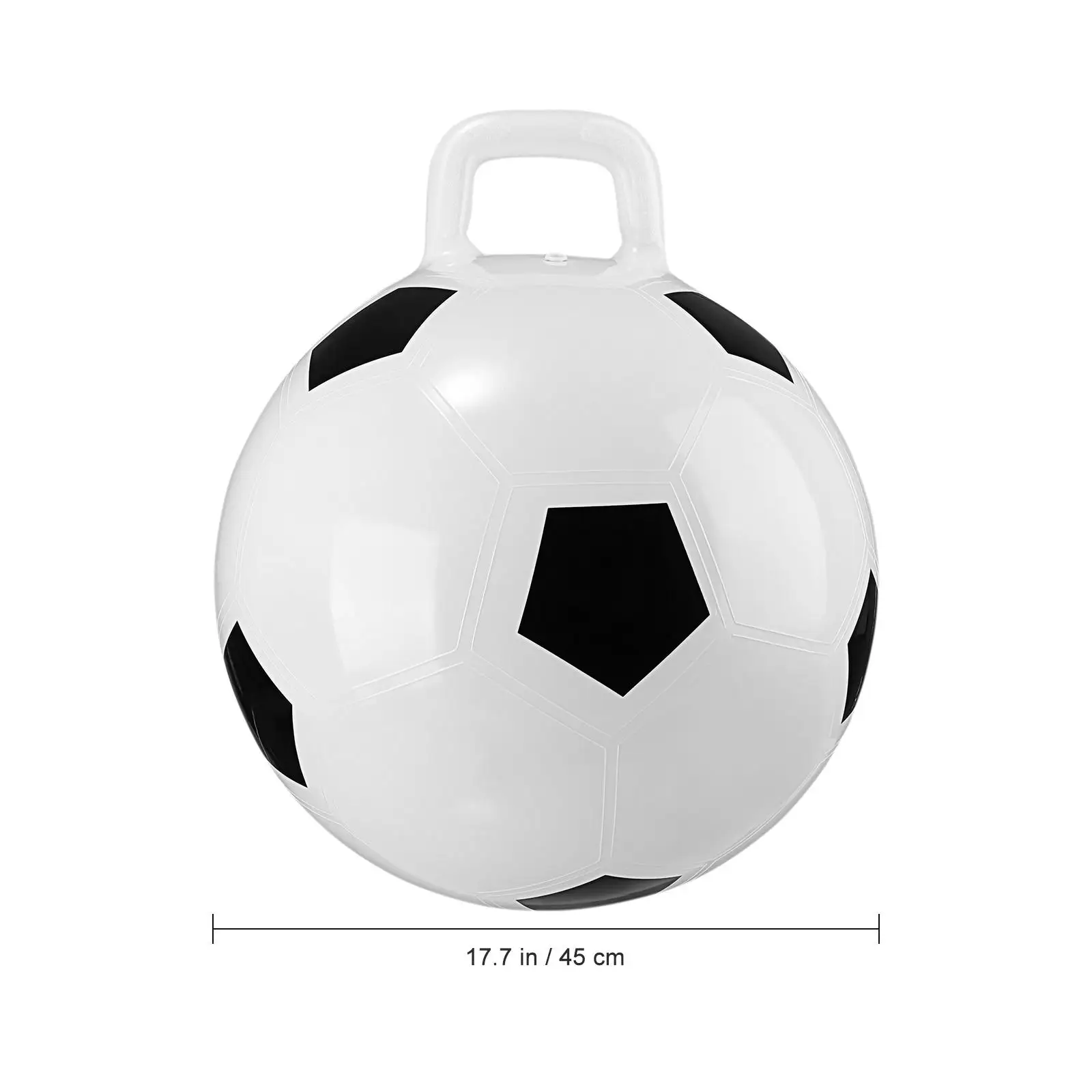 Engrossado premium pvc futebol em forma de bola saltando brinquedo para bola de equitação inflável lidar com 45cm festa de playground