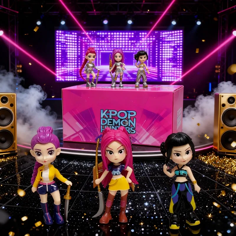 6 pièces/ensemble Kpop chasseurs de démons Figurine jouet Derpys tigre Rumi Mira Zoey chatte Figurine poupée Fans cadeau 2026 cadeau de noël jouets