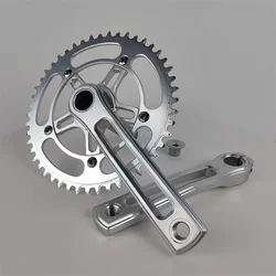 Bicycle polished silver crank set chain ring 48t for Brompton superlight crank MTB roadsbike