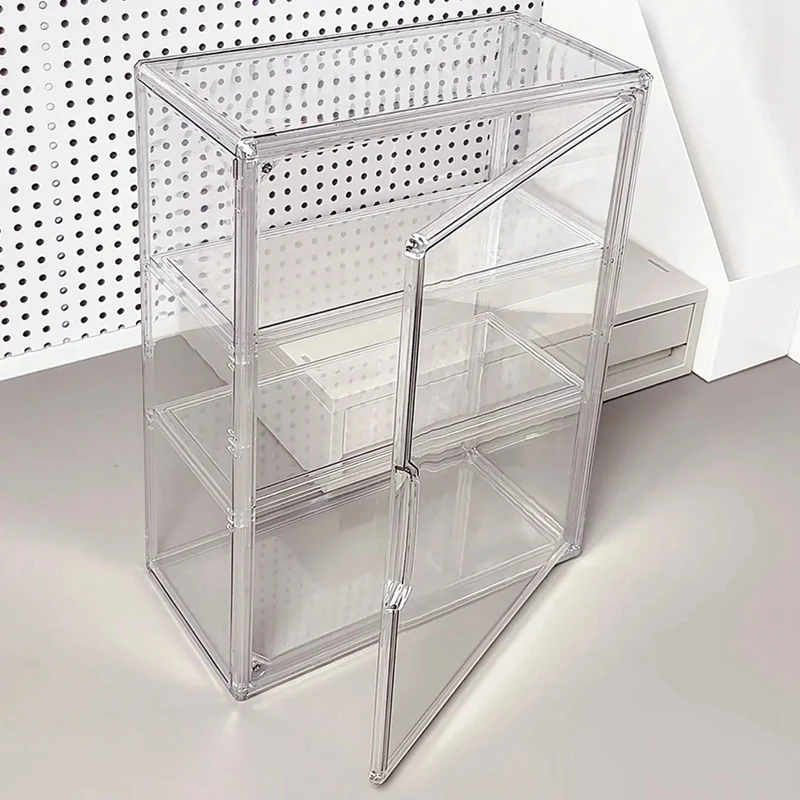 Transparent Desktop Storage Box Multi-Functional Multi-Layer Ra Cosmetic and Miscellaneous Items Organizer Box-AD23