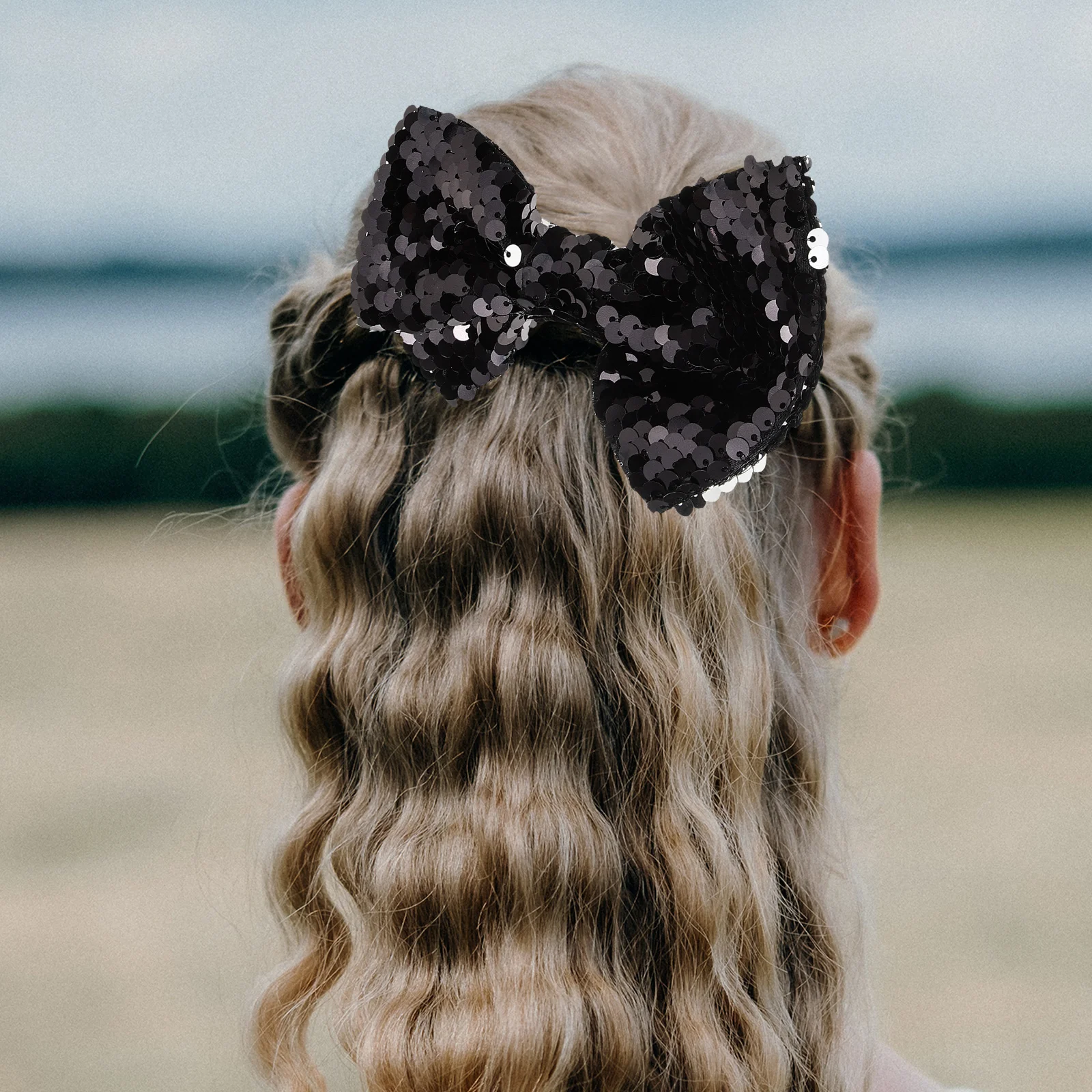 

4Pcs Children Hair Clips Bow Sequin Bead Hair Accessories Girls Hair Bows Cute Hair Decoration