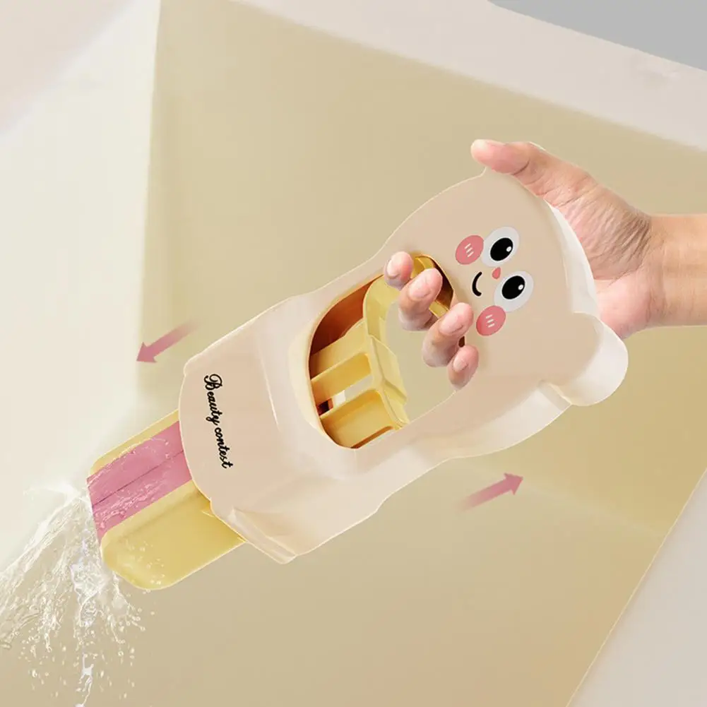 Wet/dry Erase Mop Mini Foldable Desktop Mop with Cat Pattern Self-wringing Wet/dry Tool Portable Tabletop Mop for Kitchen