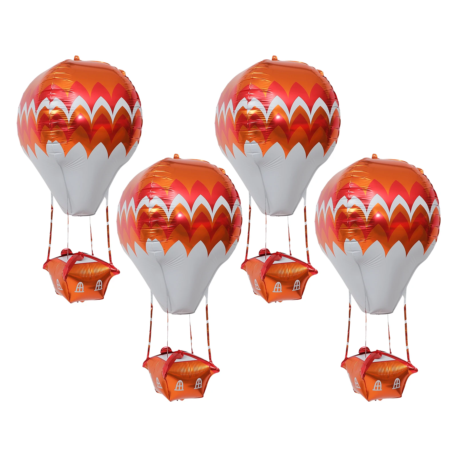 

5pcs 4D Hot Air Balloon Foil Balloons 22 Inch Orange White Birthday Baby Shower Party Decorations Balloon Accessories