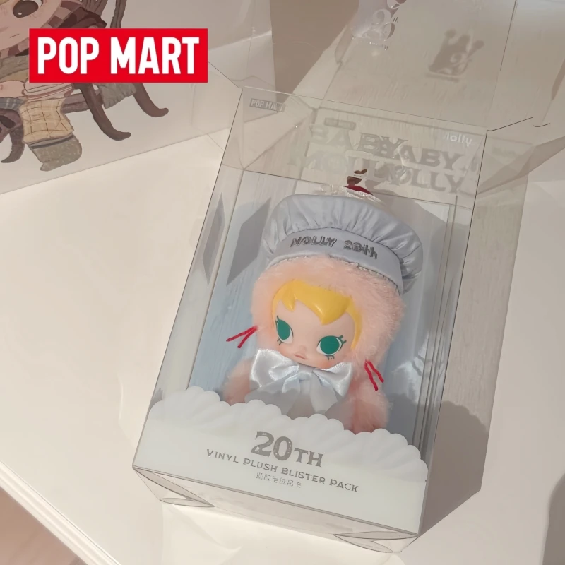 ¡Gran Venta! Figura Coleccionable Original Popmart Baby Molly 20º Aniversario, Colgante con Tarjeta, Caja Sorpresa de Moda, Regalo Coleccionable