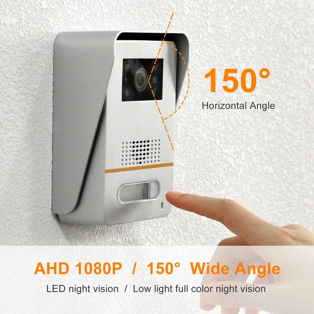 New Hot Sale 2-Wire IP Intercom System 1080P  WIFI Video Door Phones Smart Touch Screen Monitor