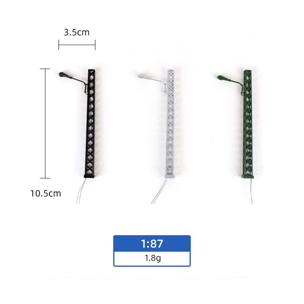 Calibre de luz led h0: 87, 5pcs, calibre leve para modelo ferroviário, trem, trilho, paisagem acessórios de decoração