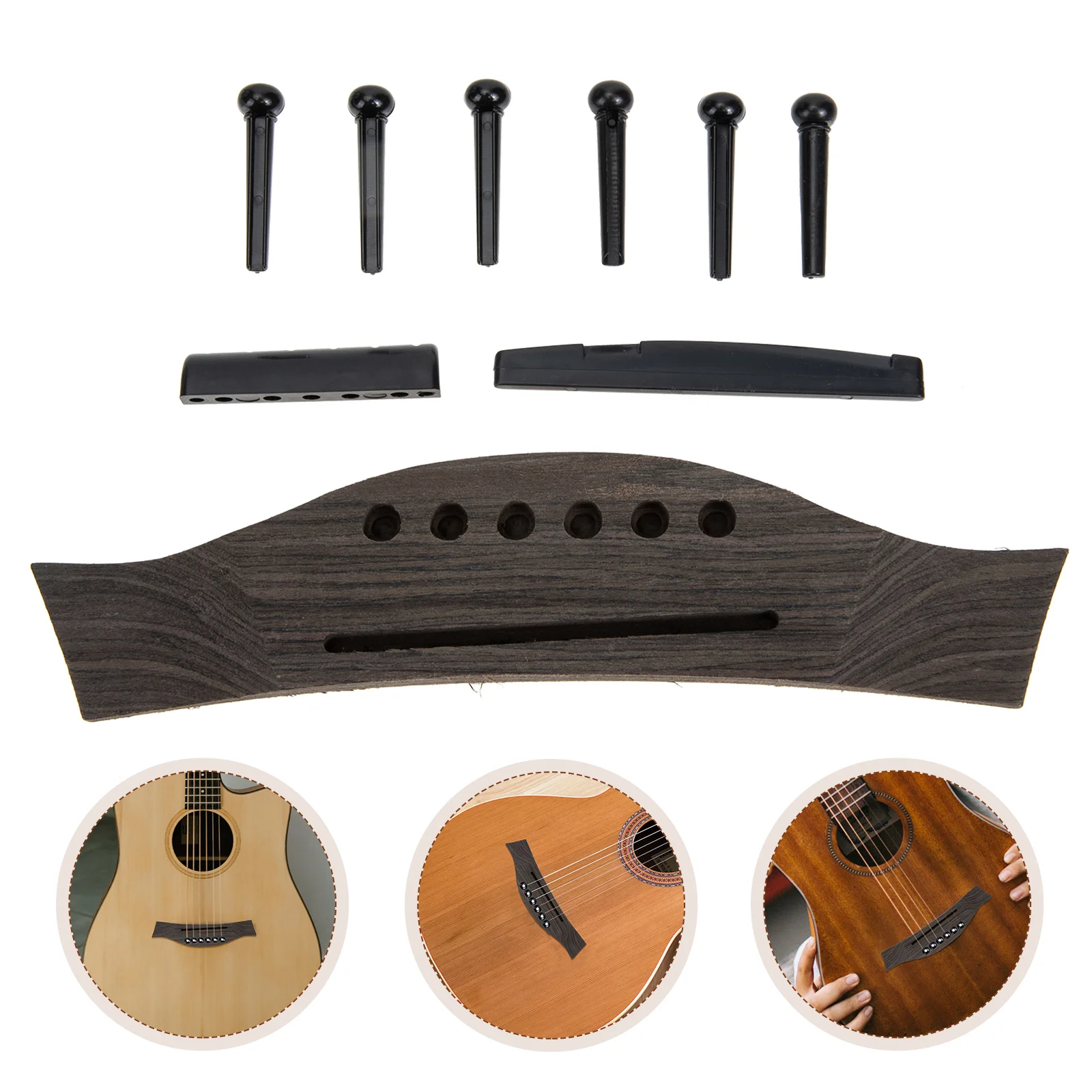 

1Set Guitar Bridge Saddle Kit Manual Adjustment Safe Rope Lift Guitar Accessories Replacement Parts Repair Accessories