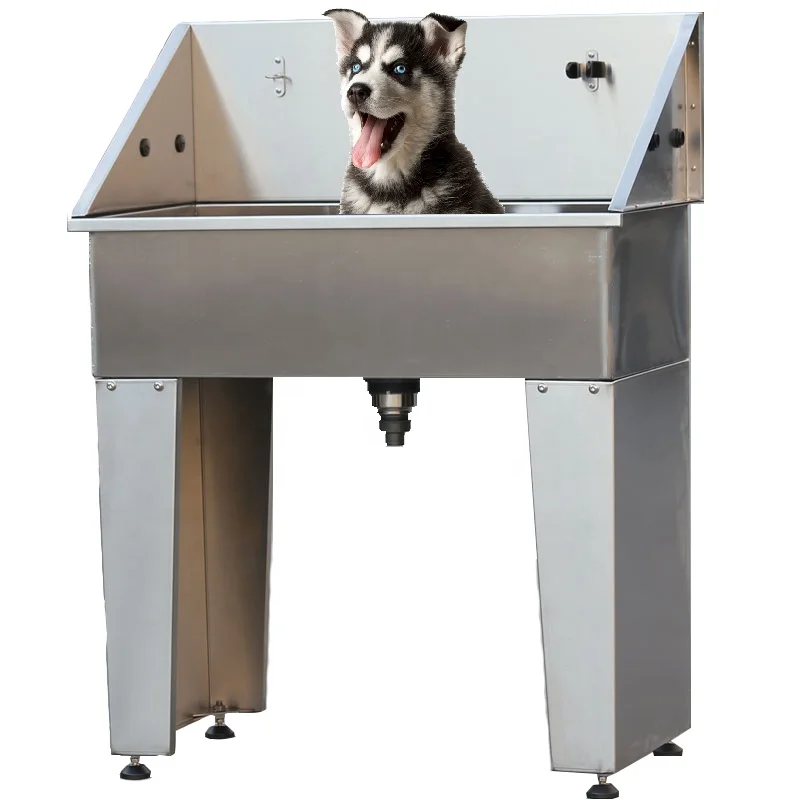 Baignoire pour animaux de compagnie économique de petite taille en acier inoxydable, machine de lavage pour chiens, station de beauté pour animaux, fabricant
