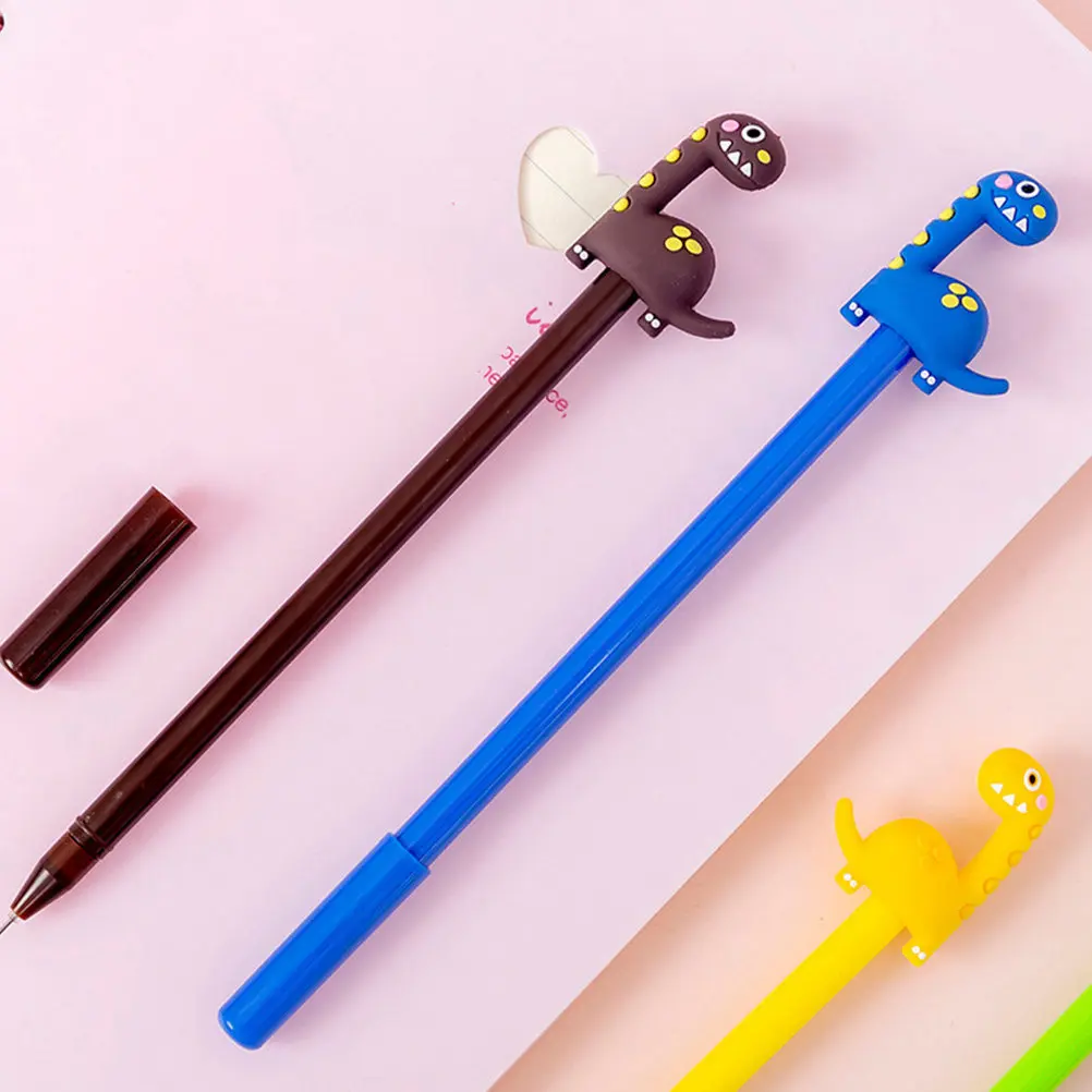16Pcs Dinosaur Writing Gel Pen Delicate Design Easy Writing Experience Perfect Gift for Friend Student Lovely Stationery