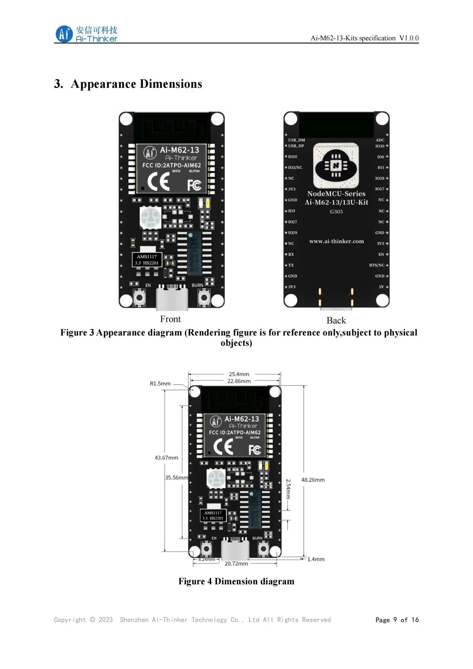 Ai-M62-12F Ai-M62-13 Ai-M62-M2-I Ai-M62-32S Kit Ai-M62-CBS Ai-M62-13U M2 M01L I WiFi 6 Bluetooth-c Ble 5,3 Wireless Modul Board – Detail 26