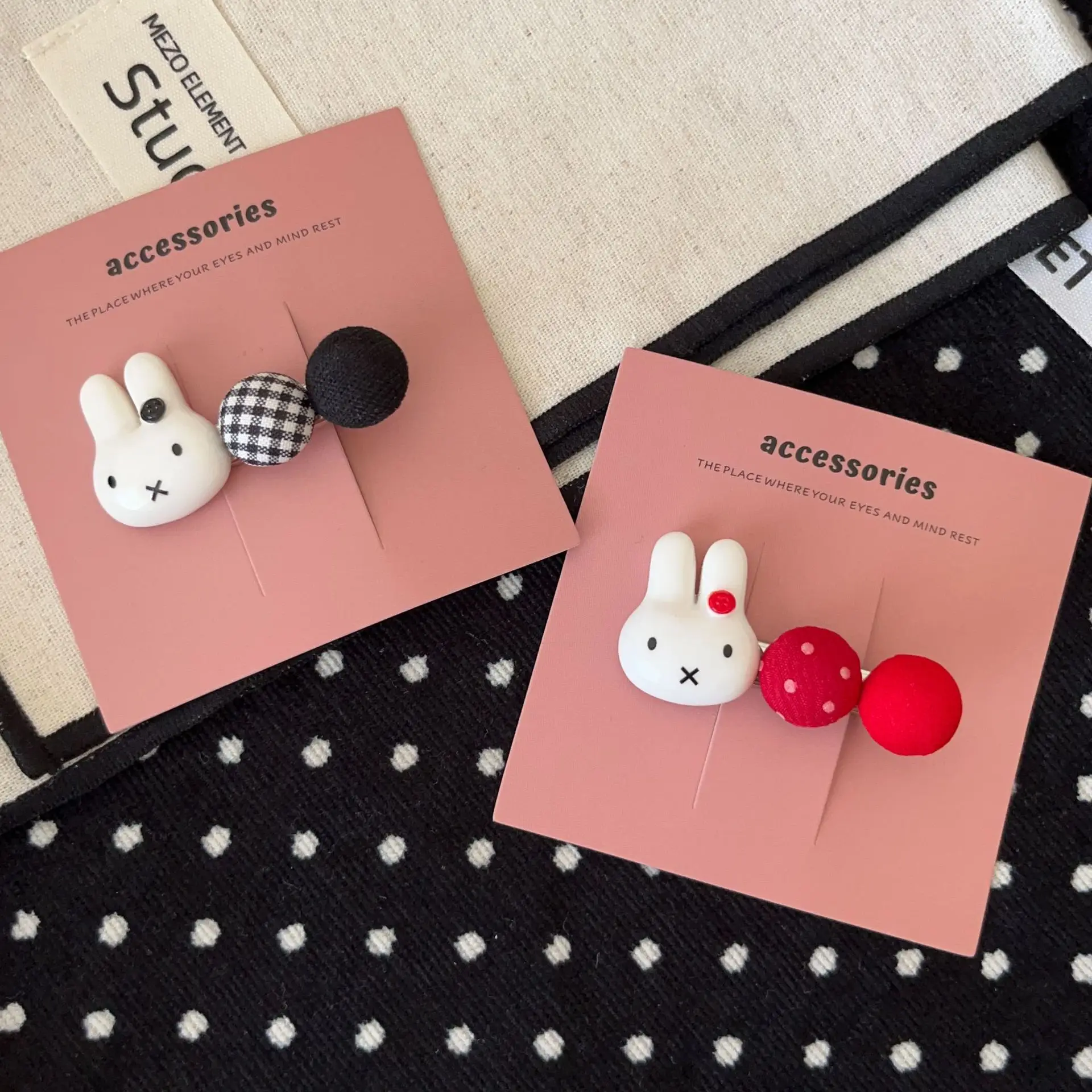 Cartoon Nijntje Konijn Knop Haarspeldjes Eendenbek Clips Lief Meisje Hartgebroken Haar Leuke Haarspeldjes en Haaraccessoires