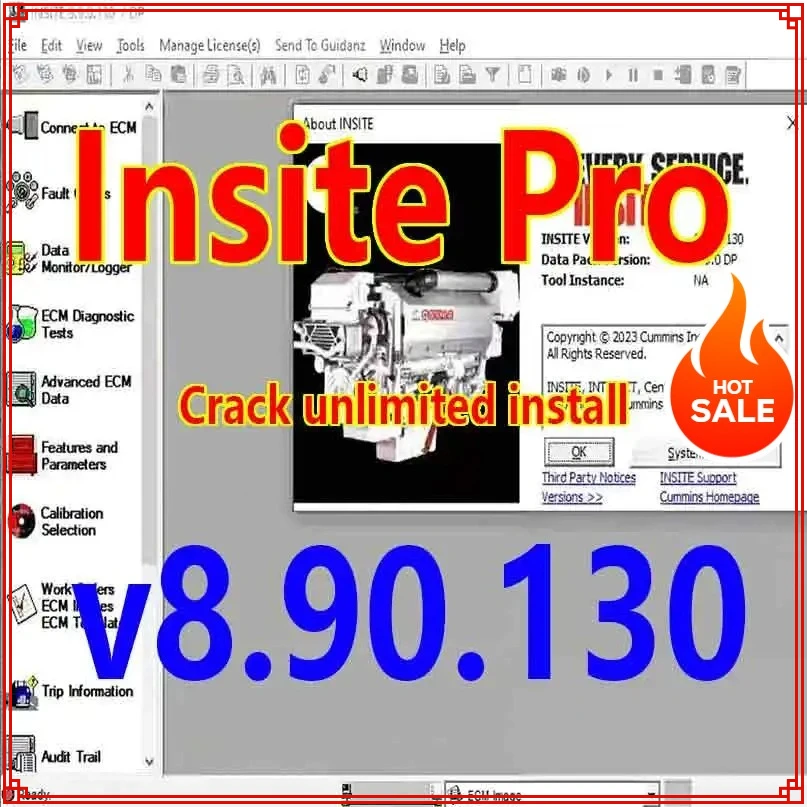 Cummins Insite 8.9.130 PRO with Keygen Engine Diagnostic Software Fault Code Engine Diagnostic Test Adjustment Edit RemoveECM