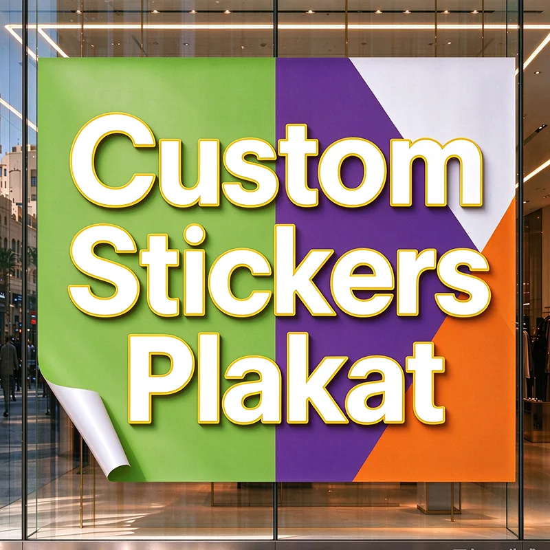 Custom Sticker Any Size Add Your Logo Weather Resistant Vinyl Decals for Clothing store, Supermarket,Bakery Fruit shop Promotion