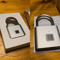 KEBETEME Keyless USB Charging Fingerprint Lock Smart Padlock Waterproof Door Lock 0.2sec Unlock Portable Anti-theft Padlock Zinc