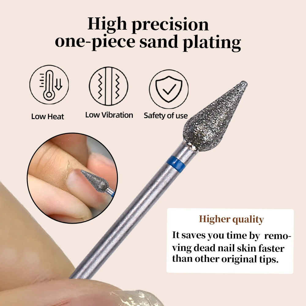 Forets à ongles en métal pour nettoyer les cuticules, outils de manucure professionnels de pré-traitement, robustes et adaptés aux soins des ongles, 1/2/3 pièces