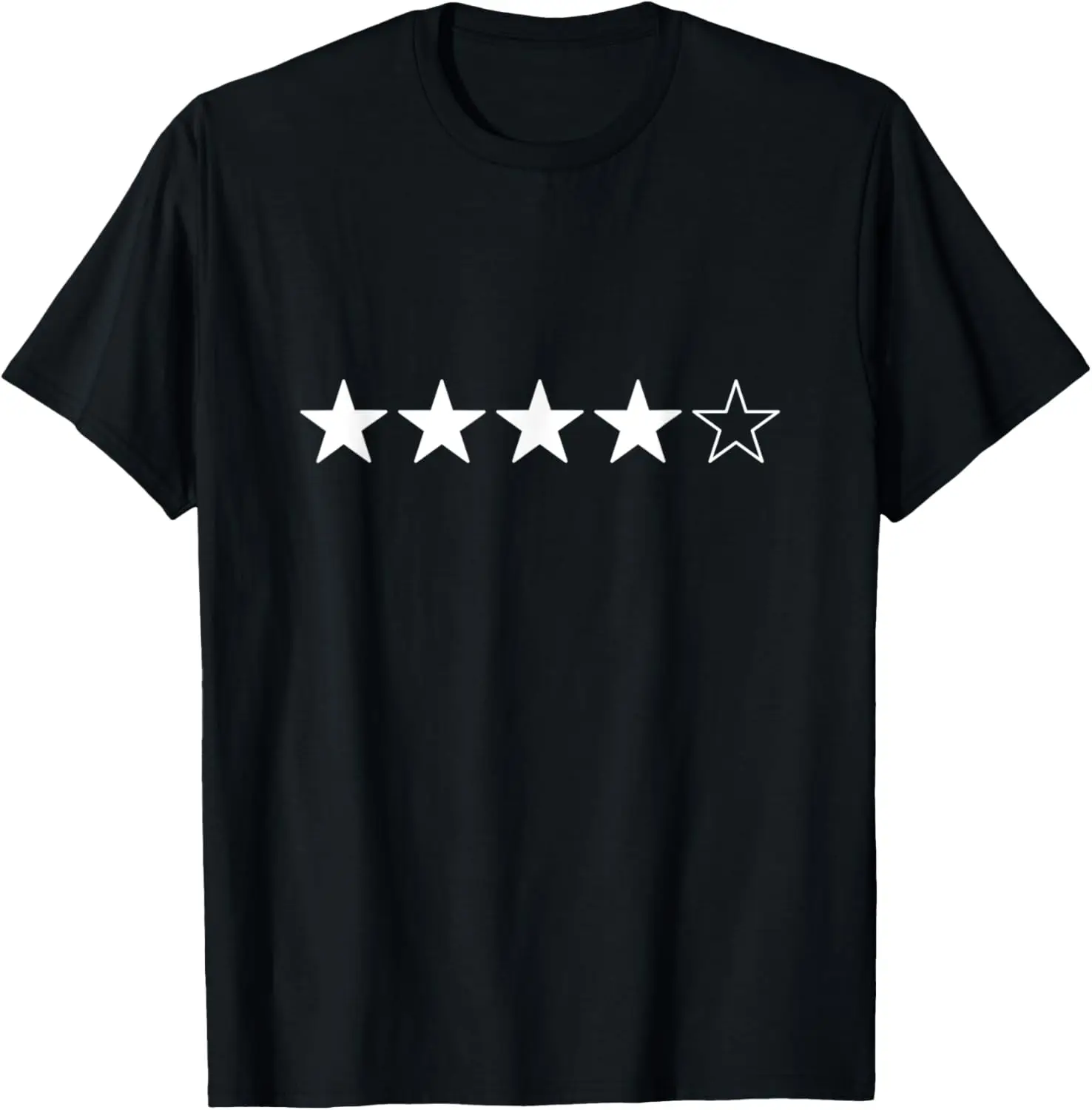 

4 из 5 звезд, футболка с железным рисунком Funny Star Ranking, 100% хлопок